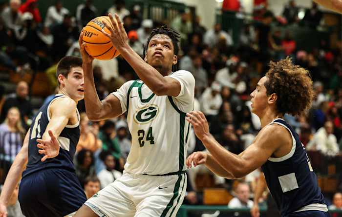 Grayson's Gicarri Harris (24) goes up for a shot against North Broward Prep Saturday night.